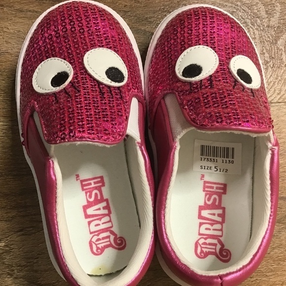 Nwot Brash Shoes Size 5 1/2” Slip On Sneaker Shoes Sequin Pink Little Kids - Picture 5 of 10